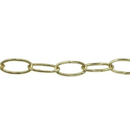 Kette mit Messingeffekt, 37mm Glied fuer schwere Lampen