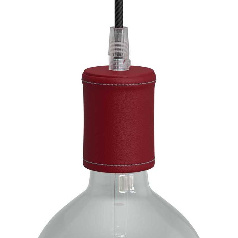 E27 Lampenfassung mit glattem, geradem Lederkoerper