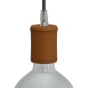 E27 Lampenfassung mit glattem, geradem Lederkoerper