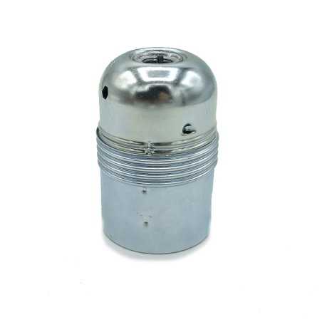Metallfassung E27 vernickelt glatter Koerper Innenbereich