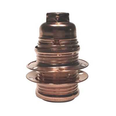 E14 Metall-Lampenfassung mit Ringen fuer Lampenschirme, verschiedene Farben