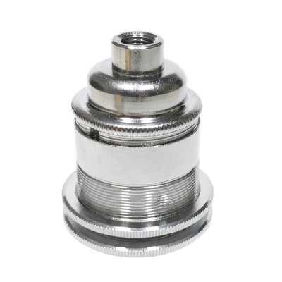Metallische E27 Lampenfassung mit Doppelring | Lampenbedarf