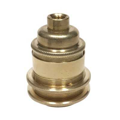 Metallische E27 Lampenfassung mit Doppelring | Lampenbedarf