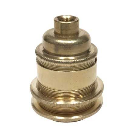 Metallische E27 Lampenfassung mit Doppelring | Lampenbedarf