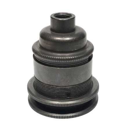 Metallische E27 Lampenfassung mit Doppelring | Lampenbedarf