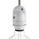 E27 Lampenfassung fuer Aussenbereich IP65 mit Scheibe fuer Lampenschirm