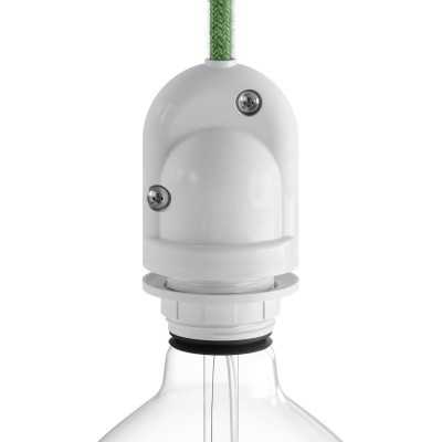 E27 Lampenfassung fuer Aussenbereich IP65 mit Scheibe fuer Lampenschirm