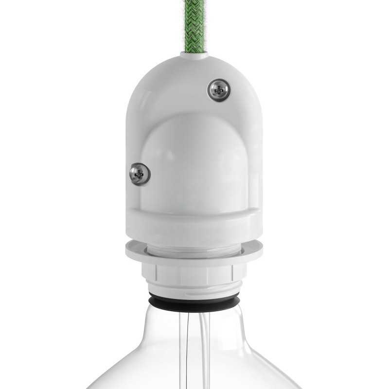 E27 Lampenfassung fuer Aussenbereich IP65 mit Scheibe fuer Lampenschirm