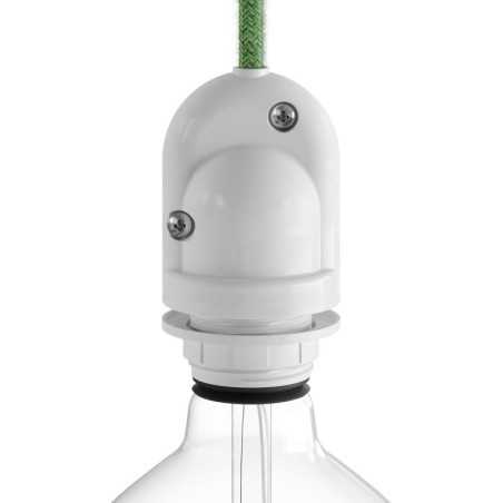 E27 Lampenfassung fuer Aussenbereich IP65 mit Scheibe fuer Lampenschirm