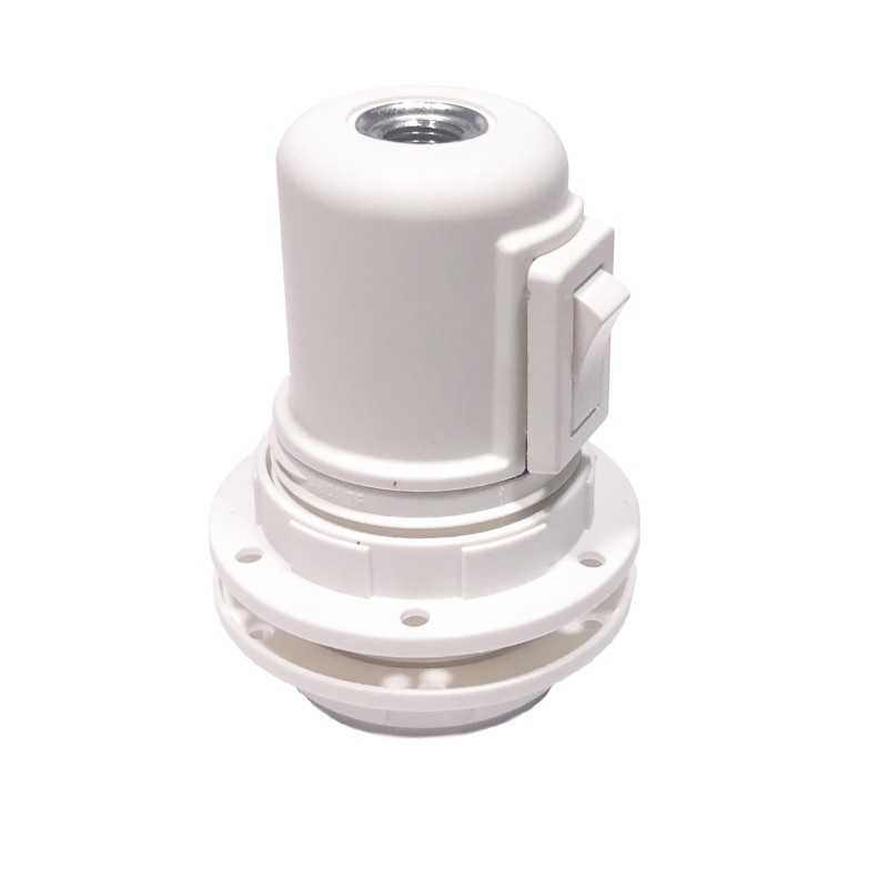 E27 Thermoplast-Lampenfassung mit Klick-Klack-Schalter fuer Lampenschirm