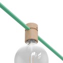 Holz-Lampenhalter fuer Textilkabel-Girlande E27 | Lampenbedarf