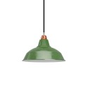 Emaillierter, gewoelbter Metallschirm E27 30 cm | Fuer haengende Lampen