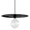 Industrieller Teller-Lampenschirm schwarz 245mm