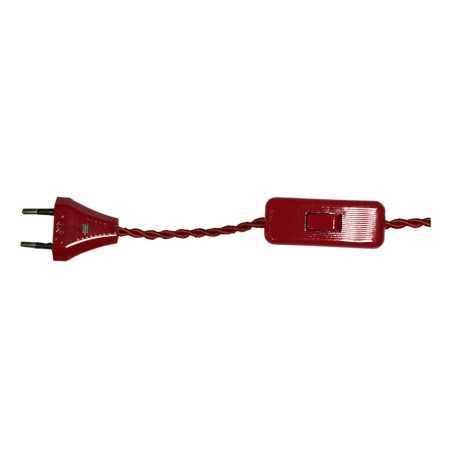 Geflochtener Anschluss mit Schalter und Stecker zur Lampenmontage