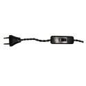 Geflochtener Anschluss mit Schalter und Stecker zur Lampenmontage