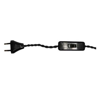 Geflochtener Anschluss mit Schalter und Stecker zur Lampenmontage