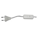 Geflochtener Anschluss mit Schalter und Stecker zur Lampenmontage