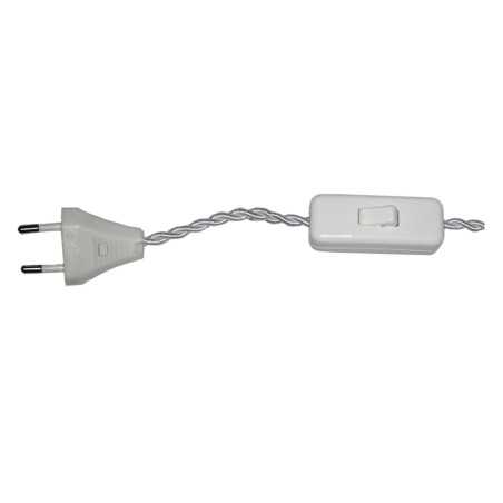 Geflochtener Anschluss mit Schalter und Stecker zur Lampenmontage