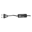 Geflochtener Anschluss mit Schalter und Stecker zur Lampenmontage