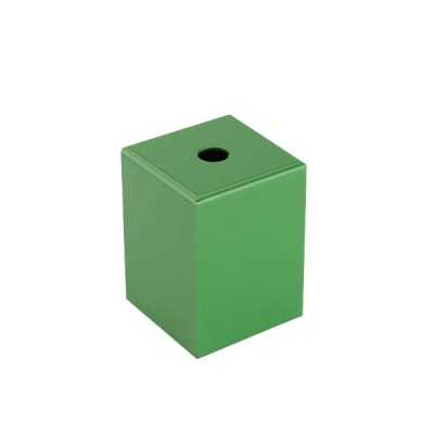 Quadratische dekorative Metallhuelle fuer E27-Fassung 62mm