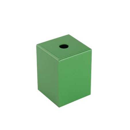 Quadratische dekorative Metallhuelle fuer E27-Fassung 62mm