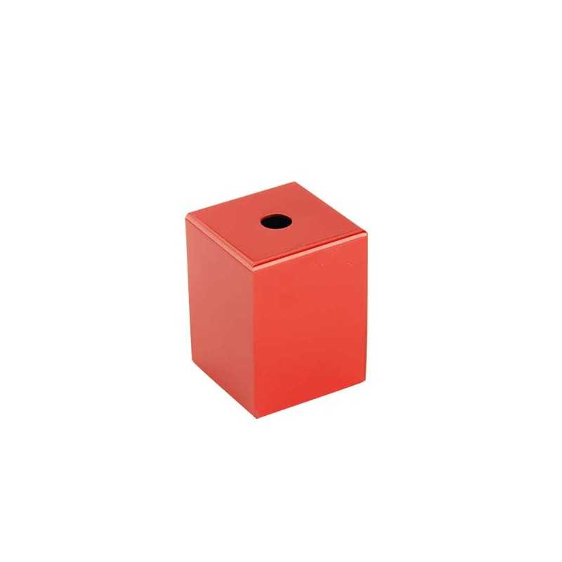 Quadratische dekorative Metallhuelle fuer E27-Fassung 62mm