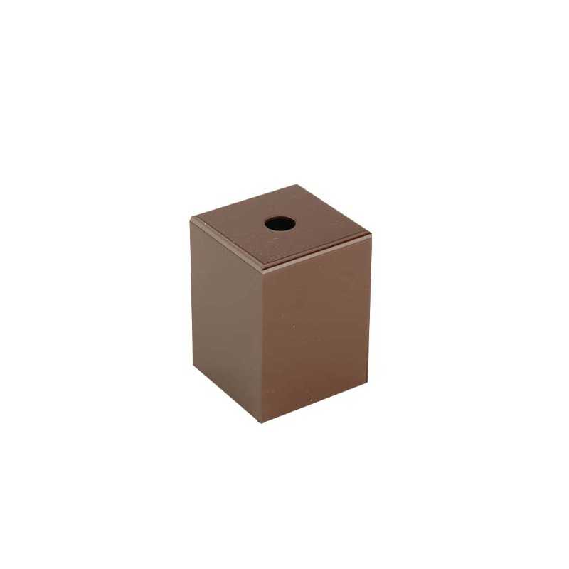 Quadratische dekorative Metallhuelle fuer E27-Fassung 62mm