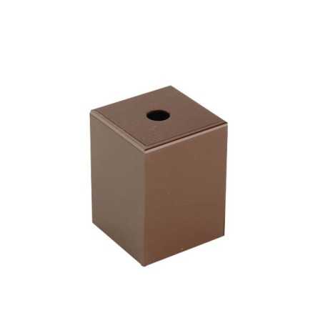 Quadratische dekorative Metallhuelle fuer E27-Fassung 62mm