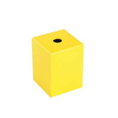 Quadratische dekorative Metallhuelle fuer E27-Fassung 62mm