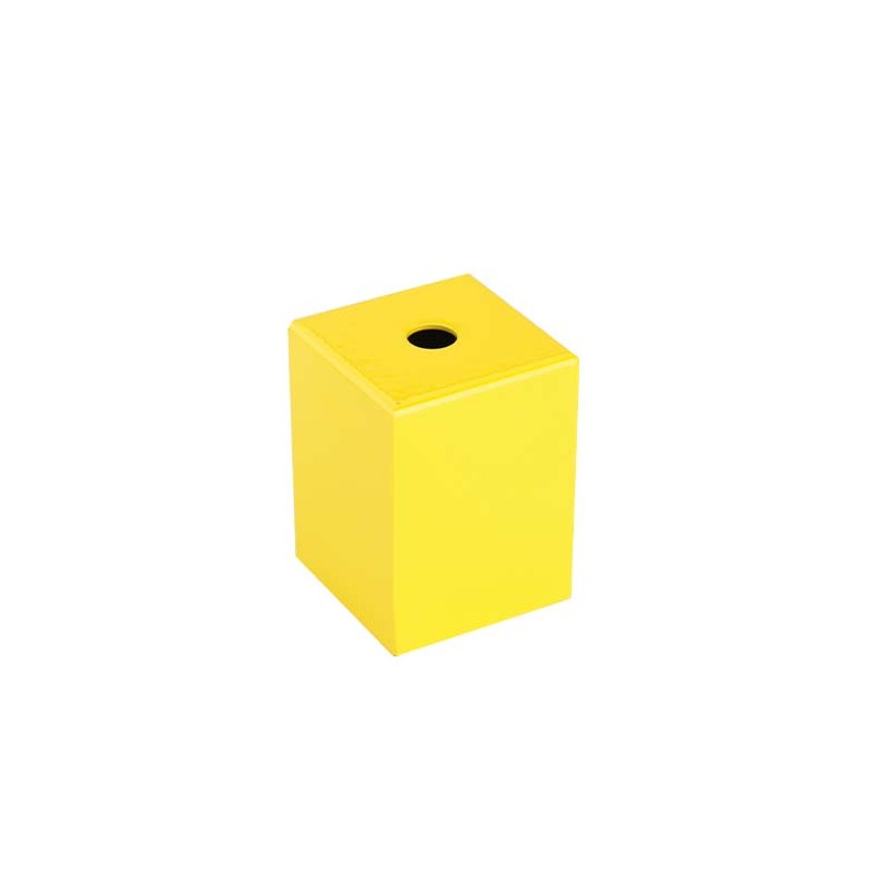Quadratische dekorative Metallhuelle fuer E27-Fassung 62mm