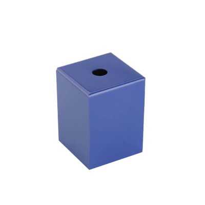 Quadratische dekorative Metallhuelle fuer E27-Fassung 62mm