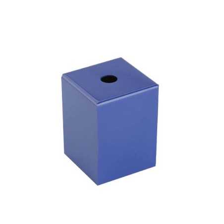 Quadratische dekorative Metallhuelle fuer E27-Fassung 62mm