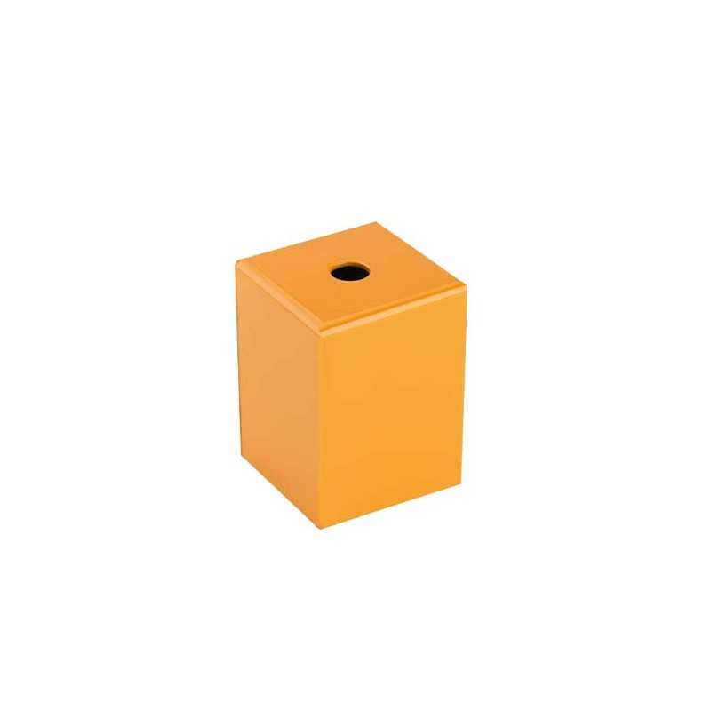 Quadratische dekorative Metallhuelle fuer E27-Fassung 62mm
