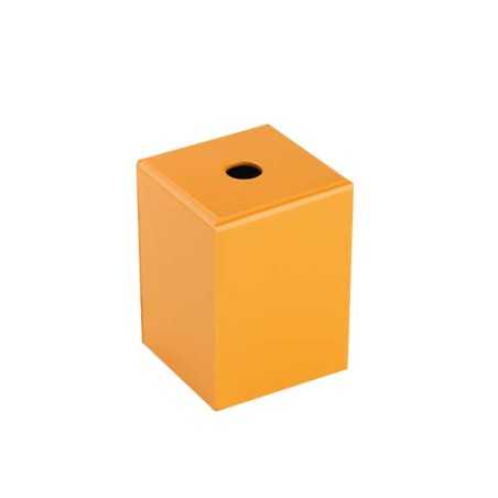 Quadratische dekorative Metallhuelle fuer E27-Fassung 62mm