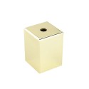 Quadratische dekorative Metallhuelle fuer E27-Fassung 62mm