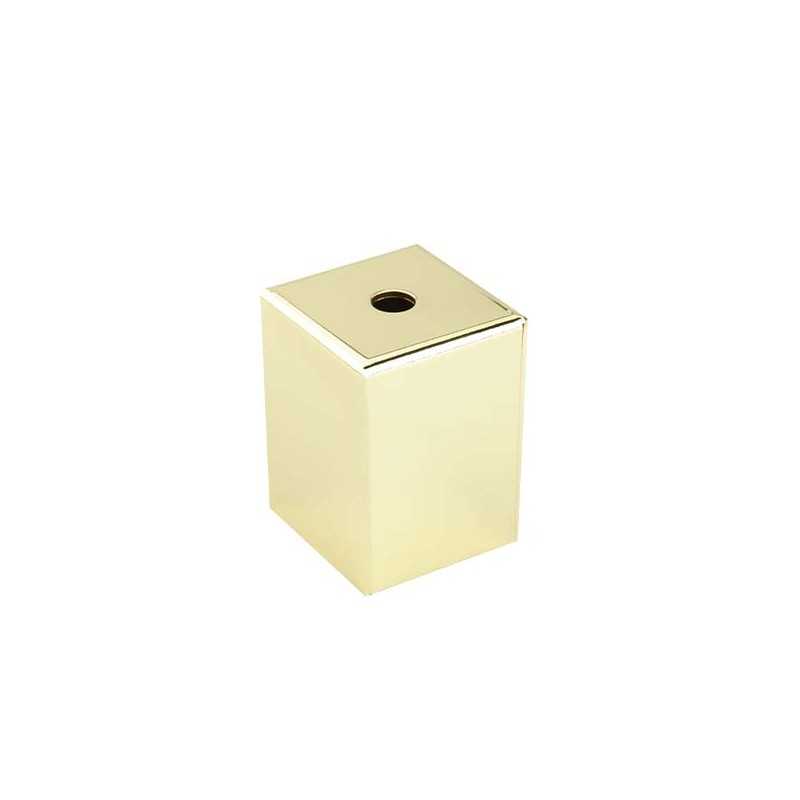Quadratische dekorative Metallhuelle fuer E27-Fassung 62mm