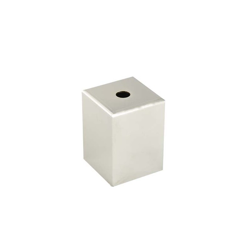 Quadratische dekorative Metallhuelle fuer E27-Fassung 62mm