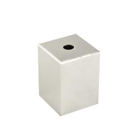 Quadratische dekorative Metallhuelle fuer E27-Fassung 62mm