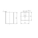 Quadratische dekorative Metallhuelle E27 Kupferfarbe