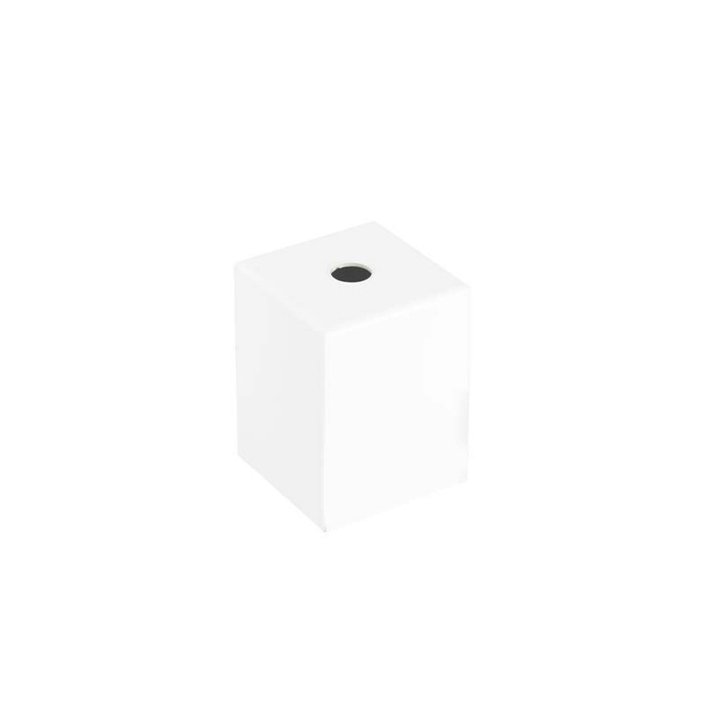 Quadratische dekorative Metallhuelle fuer E27-Fassung 62mm