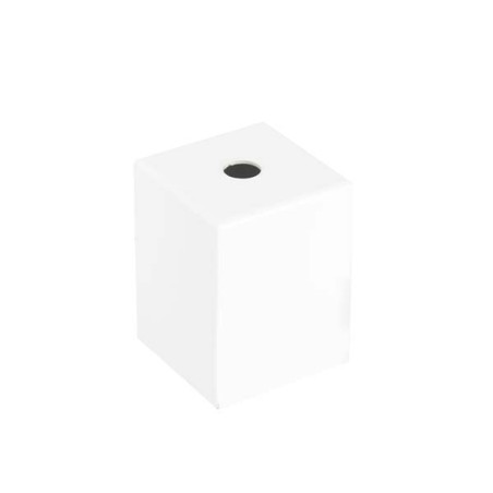 Quadratische dekorative Metallhuelle fuer E27-Fassung 62mm