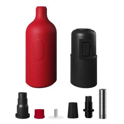 E27 Silikon-Lampenfassung mit integriertem Schalter