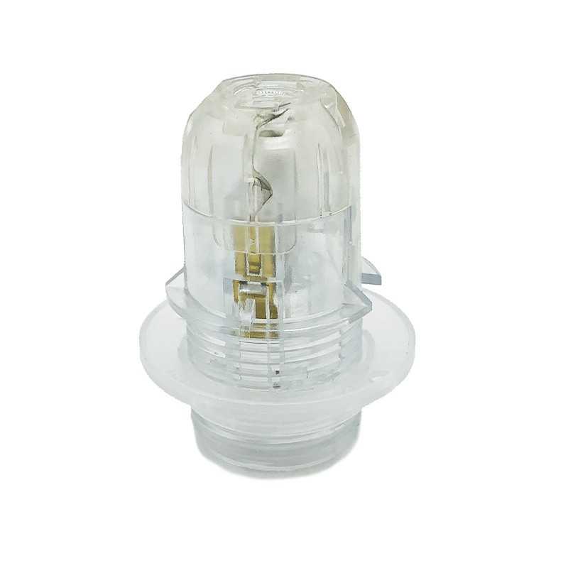 Transparente E14-Lampenfassung mit Ring fuer Lampenschirm