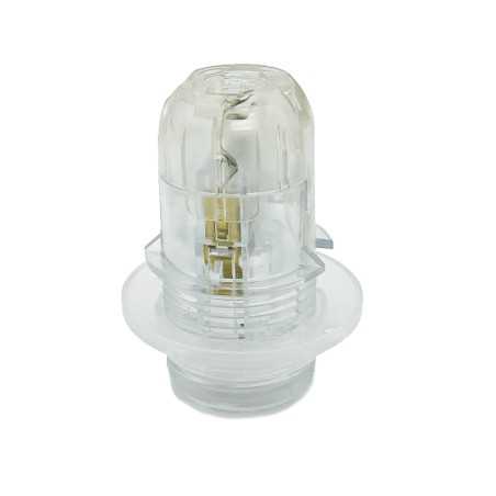 Transparente E14-Lampenfassung mit Ring fuer Lampenschirm