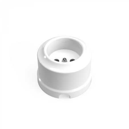 Base de enchufe de porcelana con toma francesa