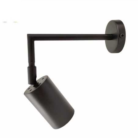 Aplique negro con foco cilíndrico orientable