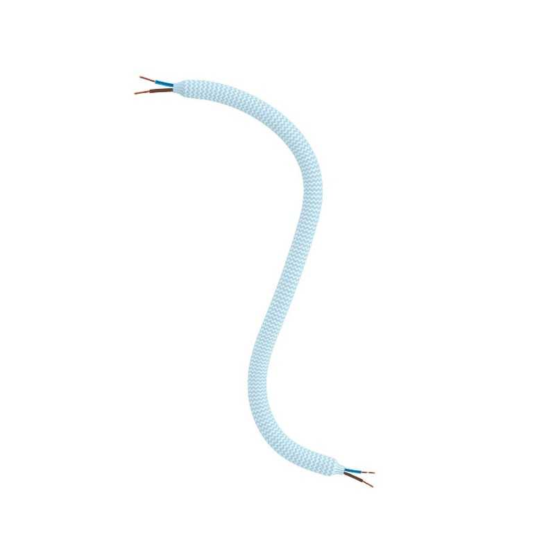 Himmelblauer textilummantelter Gelenkschlauch 10mm mit Kabel
