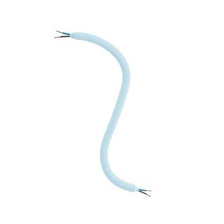 Himmelblauer textilummantelter Gelenkschlauch 10mm mit Kabel