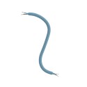 Blauer textilummantelter Gelenkschlauch Zickzack 10mm mit Kabel