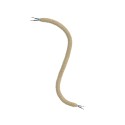 Leinenfarbener textilummantelter Gelenkschlauch 10mm mit Kabel
